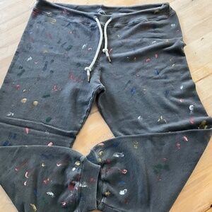 THE GREAT CROPPED SWEATPANTS/PAINT SPLATTERED /NEW